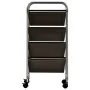 Portable storage cart with 4 black plastic drawers by vidaXL, Cargo forklifts - Ref: Foro24-320398, Price: 56,28 €, Discount: %