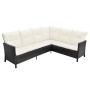 Gartenmöbel-Set 4-teilig mit schwarzen Polstern aus synthetischem Rattan von , Gartensets - Ref: Foro24-43106, Preis: 587,64 ...
