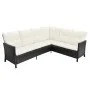 Set de muebles de jardín 4 pzas y cojines ratán sintético negro by , Garden sets - Ref: Foro24-43106, Price: 591,98 €, Discou...