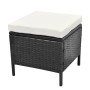 Gartenmöbel-Set 4-teilig mit schwarzen Polstern aus synthetischem Rattan von , Gartensets - Ref: Foro24-43106, Preis: 587,64 ...