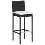 Taburetes altos de jardín cojines 4 uds ratán sintético negro de , Sillas de jardín - Ref: Foro24-316670, Precio: 319,85 €, D...