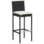 Taburetes altos de jardín cojines 4 uds ratán sintético negro by , Garden chairs - Ref: Foro24-316670, Price: 326,82 €, Disco...