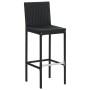 Hohe Gartenhocker mit 4 Stück schwarzen Kunststoff-Rattan-Kissen von , Gartenstühle - Ref: Foro24-316670, Preis: 326,82 €, Ra...