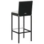 Hohe Gartenhocker mit 4 Stück schwarzen Kunststoff-Rattan-Kissen von , Gartenstühle - Ref: Foro24-316670, Preis: 319,85 €, Ra...