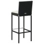 Taburetes altos de jardín cojines 4 uds ratán sintético negro by , Garden chairs - Ref: Foro24-316670, Price: 326,82 €, Disco...