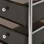 Tragbarer Aufbewahrungswagen mit 4 schwarzen Kunststoffschubladen von vidaXL, Lastenstapler - Ref: Foro24-320398, Preis: 56,2...
