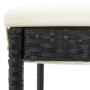 Hohe Gartenhocker mit 4 Stück schwarzen Kunststoff-Rattan-Kissen von , Gartenstühle - Ref: Foro24-316670, Preis: 326,82 €, Ra...