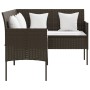 Sofá en forma de L con cojines ratán sintético marrón by , Outdoor sofas - Ref: Foro24-318586, Price: 200,65 €, Discount: %