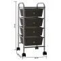 Portable storage cart with 4 black plastic drawers by vidaXL, Cargo forklifts - Ref: Foro24-320398, Price: 56,28 €, Discount: %