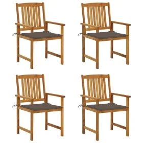 Garden chairs with cushions 4 units solid acacia wood by , Garden chairs - Ref: Foro24-3061184, Price: 317,33 €, Discount: %