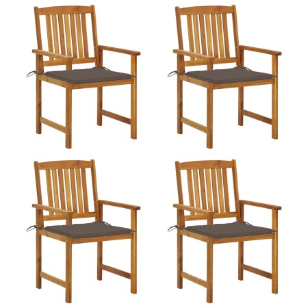 Garden chairs with cushions 4 units solid acacia wood by , Garden chairs - Ref: Foro24-3061184, Price: 328,56 €, Discount: %