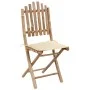 Set de comedor exterior plegable 5 piezas con cojines bambú de , Conjuntos de jardín - Ref: Foro24-3063962, Precio: 264,87 €,...