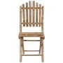 Set de comedor exterior plegable 5 piezas con cojines bambú de , Conjuntos de jardín - Ref: Foro24-3063962, Precio: 264,87 €,...