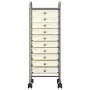 Portable storage cart with 10 white plastic drawers by vidaXL, Cargo forklifts - Ref: Foro24-320403, Price: 61,47 €, Discount: %