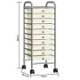 Portable storage cart with 10 white plastic drawers by vidaXL, Cargo forklifts - Ref: Foro24-320403, Price: 61,47 €, Discount: %