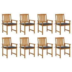 Garden chairs with cushions 8 pcs solid acacia wood by , Garden chairs - Ref: Foro24-3078166, Price: 630,41 €, Discount: %