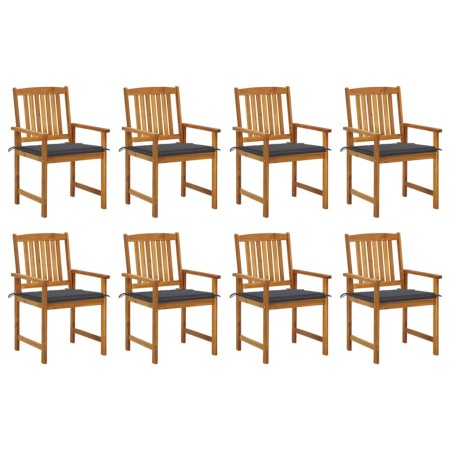 Garden chairs with cushions 8 pcs solid acacia wood by , Garden chairs - Ref: Foro24-3078166, Price: 654,90 €, Discount: %