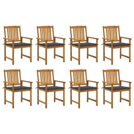 Garden chairs with cushions 8 pcs solid acacia wood by , Garden chairs - Ref: Foro24-3078166, Price: 630,41 €, Discount: %