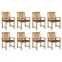 Garden chairs with cushions 8 pcs solid acacia wood by , Garden chairs - Ref: Foro24-3078166, Price: 630,41 €, Discount: %