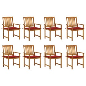 Gartenstühle und Kissen 8 Stück aus massivem Akazienholz von , Gartenstühle - Ref: Foro24-3078172, Preis: 662,84 €, Rabatt: %