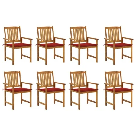 Garden chairs and cushions 8 pcs solid acacia wood by , Garden chairs - Ref: Foro24-3078172, Price: 635,46 €, Discount: %