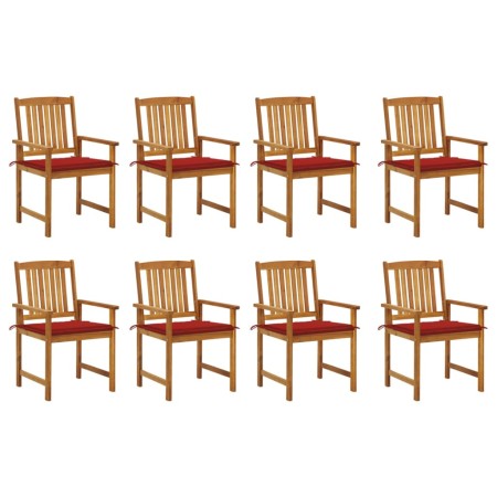 Gartenstühle und Kissen 8 Stück aus massivem Akazienholz von , Gartenstühle - Ref: Foro24-3078172, Preis: 662,84 €, Rabatt: %