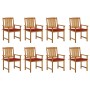 Gartenstühle und Kissen 8 Stück aus massivem Akazienholz von , Gartenstühle - Ref: Foro24-3078172, Preis: 662,84 €, Rabatt: %