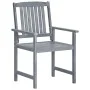 Garden chairs with cushions 8 pcs solid gray acacia wood by , Garden chairs - Ref: Foro24-3078222, Price: 555,96 €, Discount: %