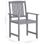 Garden chairs with cushions 8 pcs solid gray acacia wood by , Garden chairs - Ref: Foro24-3078222, Price: 561,48 €, Discount: %