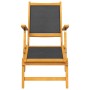 Garden chairs with footrest and textilene acacia wood table by , Loungers - Ref: Foro24-3120443, Price: 220,57 €, Discount: %