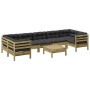 8-teiliges Gartensofa-Set mit Kissen aus imprägniertem Kiefernholz von , Gartensets - Ref: Foro24-3299341, Preis: 683,69 €, R...