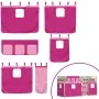 Bunk bed with curtains solid pink pine wood 80x200 cm by , Beds and slatted bases - Ref: Foro24-3283900, Price: 147,69 €, Dis...