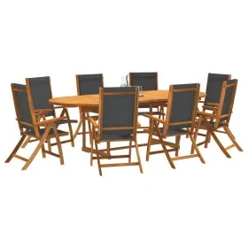 Garten-Essset 9-teilig aus massivem Akazienholz und Textilene von , Gartensets - Ref: Foro24-3279263, Preis: 1,00 €, Rabatt: %