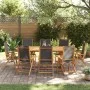 Garden dining set 9 pieces solid acacia wood and textilene by , Garden sets - Ref: Foro24-3279263, Price: 1,00 €, Discount: %
