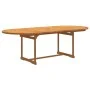 Garden dining set 9 pieces solid acacia wood and textilene by , Garden sets - Ref: Foro24-3279263, Price: 1,00 €, Discount: %