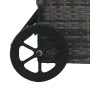 Tumbona con ruedas ratán sintético gris de , Tumbonas - Ref: Foro24-48197, Precio: 187,20 €, Descuento: %