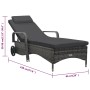 Graue Liege aus synthetischem Rattan mit Rollen von , Liegen - Ref: Foro24-48197, Preis: 189,17 €, Rabatt: %