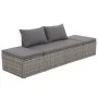 Garden lounger with gray synthetic rattan cushions and pillows by , Loungers - Ref: Foro24-317110, Price: 228,85 €, Discount: %