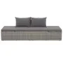 Garden lounger with gray synthetic rattan cushions and pillows by , Loungers - Ref: Foro24-317110, Price: 228,85 €, Discount: %
