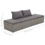 Gartenliege mit grauen synthetischen Rattankissen und Kissen von , Liegen - Ref: Foro24-317110, Preis: 238,20 €, Rabatt: %