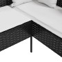 L-förmiges Sofa mit schwarzen synthetischen Rattankissen von , Outdoor-Sofas - Ref: Foro24-318587, Preis: 214,99 €, Rabatt: %