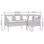 L-förmiges Sofa mit schwarzen synthetischen Rattankissen von , Outdoor-Sofas - Ref: Foro24-318587, Preis: 214,99 €, Rabatt: %