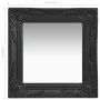 Black baroque style wall mirror 40x40 cm by vidaXL, Mirrors - Ref: Foro24-320307, Price: 36,78 €, Discount: %