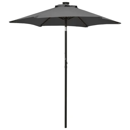 Anthracite aluminum parasol with LED lights 200x211 cm by , Umbrellas - Ref: Foro24-313559, Price: 81,22 €, Discount: %