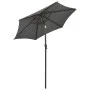 Anthracite aluminum parasol with LED lights 200x211 cm by , Umbrellas - Ref: Foro24-313559, Price: 81,22 €, Discount: %