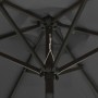 Anthrazitfarbener Aluminium-Sonnenschirm mit LED-Beleuchtung, 200 x 211 cm von , Sonnenschirme - Ref: Foro24-313559, Preis: 9...