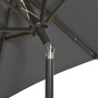 Anthrazitfarbener Aluminium-Sonnenschirm mit LED-Beleuchtung, 200 x 211 cm von , Sonnenschirme - Ref: Foro24-313559, Preis: 9...