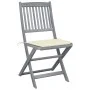 Sillas de jardín plegables 4 uds cojines madera maciza acacia de , Sillas de jardín - Ref: Foro24-3064565, Precio: 204,57 €, ...