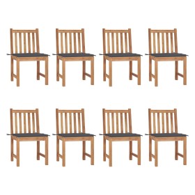 Gartenstühle 8 Einheiten Teakholz mit Kissen von , Gartenstühle - Ref: Foro24-3073142, Preis: 993,06 €, Rabatt: %