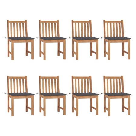 Gartenstühle 8 Einheiten Teakholz mit Kissen von , Gartenstühle - Ref: Foro24-3073142, Preis: 993,06 €, Rabatt: %